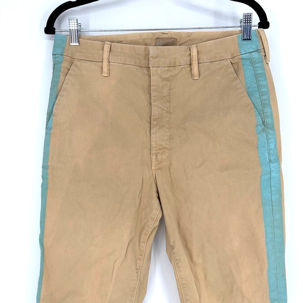 MOTHER The Shaker Prep Fray Jeans Killing Time Khaki Cerulean Women's 30 - Picture 13 of 13